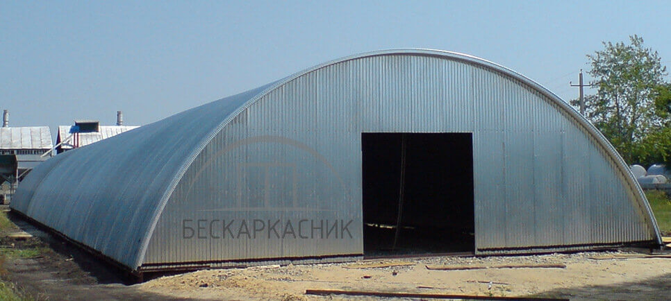 Бескаркасные ангары арочного типа  в Республике Крым
